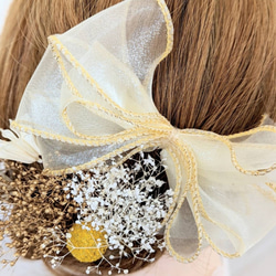成人式髪飾り　リボン　×　刺繍リボンピン　卒業式　ウェディングヘアアクセサリー　結婚式　白無垢　色打掛　袴　振袖 4枚目の画像