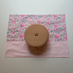 ランチョンマット ❁⃘ネオンリバティ   アナベラ ピンクパープル バイカラー 巾着袋とセットも！ 1枚目の画像