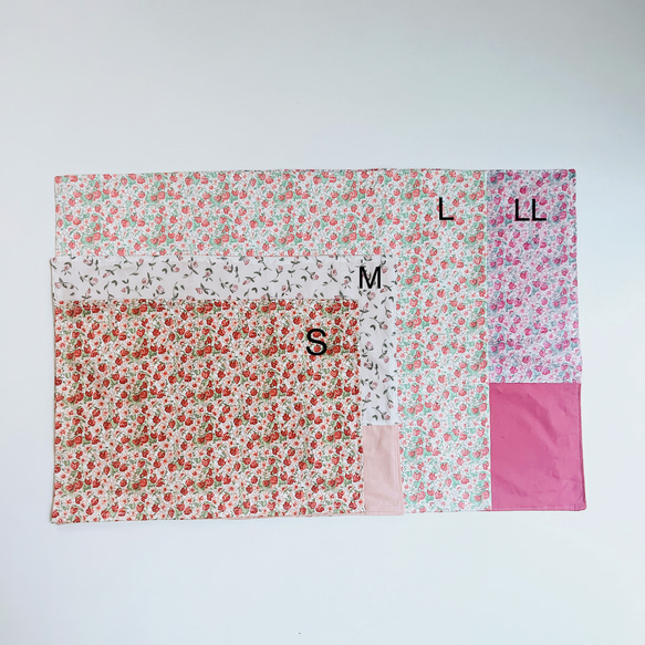ランチョンマット ❁⃘ネオンリバティ   アナベラ ピンクパープル バイカラー 巾着袋とセットも！ 5枚目の画像