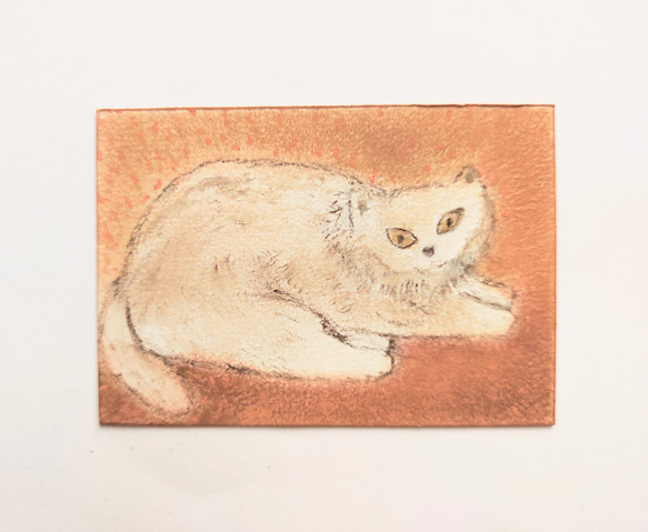 原画　パステル画　猫 3枚目の画像