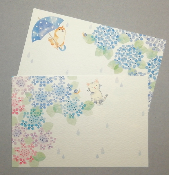 紫陽花咲く季節のポストカード 1枚目の画像