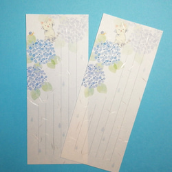 紫陽花咲く季節の縦書きレターセット 6枚目の画像