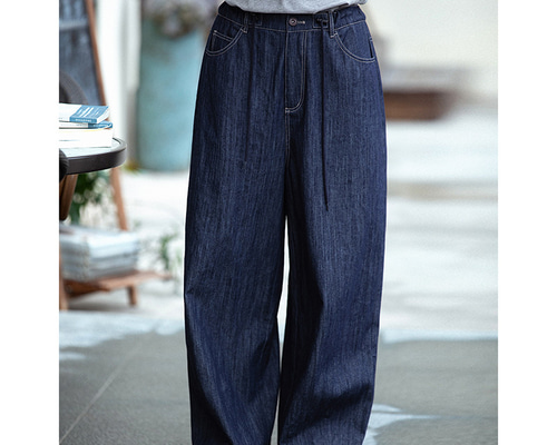ワイドデニムパンツ ゴムウエストジーパン ワイドパンツ 100 ワイドデニムパンツ ゴムウエストジーパン ワイドパンツ 100