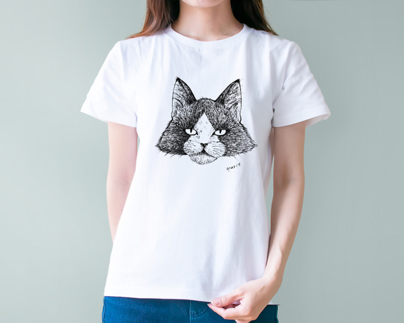 【メンズMサイズ】 オクトの肖像画No.1 Tシャツ 白 4枚目の画像