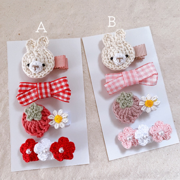 【No.91 リボンのクリップ】ベビーヘアクリップ　ヘアピン♡セミオーダーメイド お花のクリップ】ベビーヘアクリップサンプル♡ベビーヘアピン
