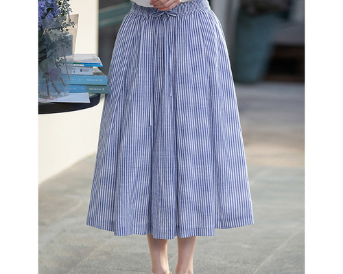 2024SSコムコム　ストライプスカート コムサイズム COMME CA ISM ストライプ プリーツスカート