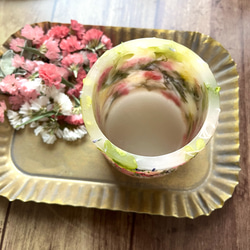 (選べる香り80種類以上）ボタニカルキャンドル　-pink garden- 5枚目の画像