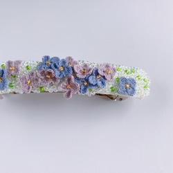 紫陽花モチーフのバレッタ * Blue Lサイズ S/N:001 3枚目の画像
