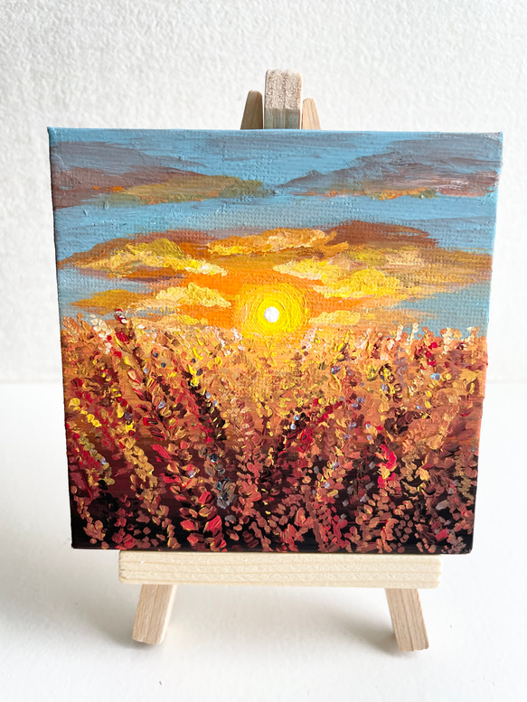 キャンバスアート, sunset, 日の出の絵、オレンジの景色、黄色とオレンジの絵、夕方の絵 6枚目の画像