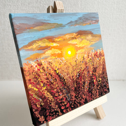 キャンバスアート, sunset, 日の出の絵、オレンジの景色、黄色とオレンジの絵、夕方の絵 4枚目の画像