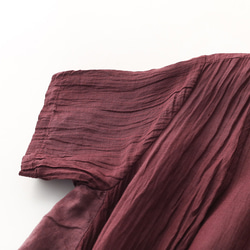【即納】サイドのポワンとした丸みが可愛い リネン羽織り 11枚目の画像