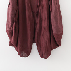 【即納】サイドのポワンとした丸みが可愛い リネン羽織り 13枚目の画像