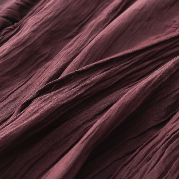 サイドのポワンとした丸みが可愛い リネン羽織り　ネイビー 10枚目の画像