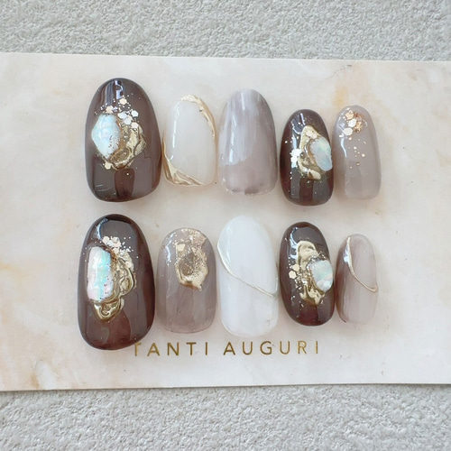 大人 濃い グレー色 ニュアンス ネイルチップ 灰色 入学式 卒業式 結婚