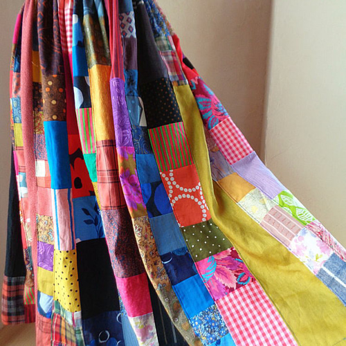 PINK HOUSE　パッチワーク　ボリュームギャザー　ジャンパースカート PINK HOUSE パッチワーク ボリュームギャザー ジャンパースカート PINK