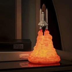 ロケットライト A スペースシャトル USB LED コードレス 宇宙 オブジェ インテリア at-0177 2枚目の画像