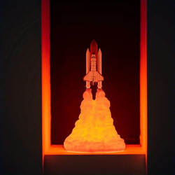 ロケットライト A スペースシャトル USB LED コードレス 宇宙 オブジェ インテリア at-0177 7枚目の画像