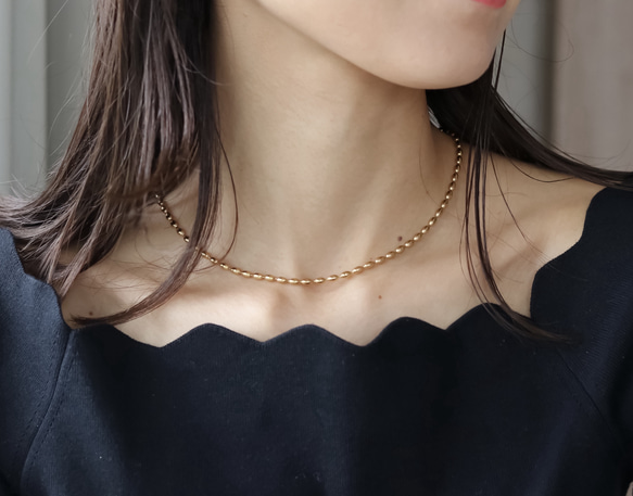 oval chain necklace（アレルギー対応） 1枚目の画像