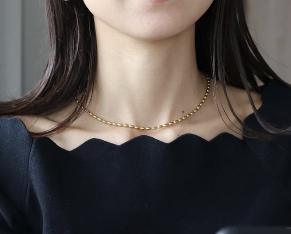 oval chain necklace（アレルギー対応） 8枚目の画像
