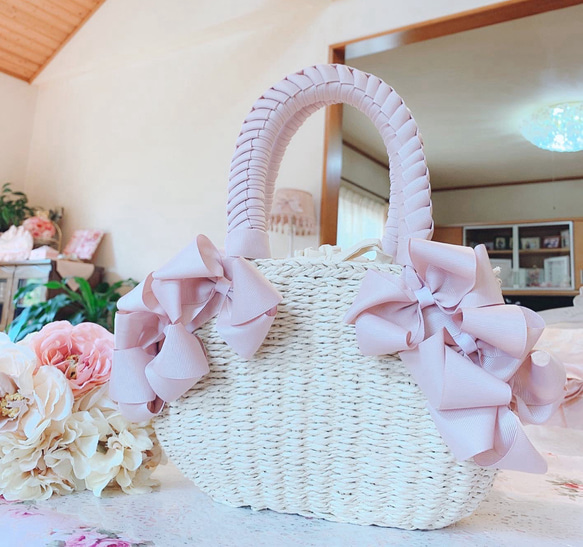 春夏限定】リボンカゴバッグ♡究極のリボンバッグ♡リボンカゴバッグ  