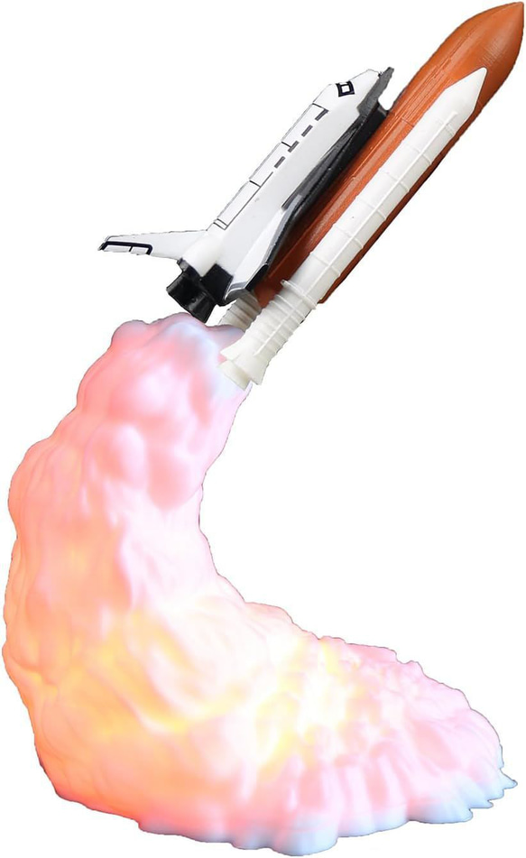ロケットライト B スペースシャトル USB LED コードレス 宇宙 オブジェ インテリア at-0178 3枚目の画像