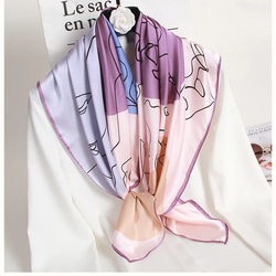 女性用シルクスカーフ100%,正方形,ギフト用 ピュアシルク,ラップ,クリスマスプレゼント,バンダナ 1枚目の画像