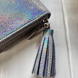 収納力重視！長財布〈TORON〉Aurora silverオーロラシルバー 4枚目の画像