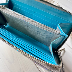 収納力重視！長財布〈TORON〉Aurora silverオーロラシルバー 5枚目の画像