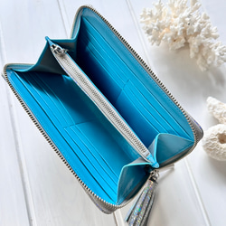 収納力重視！長財布〈TORON〉Aurora silverオーロラシルバー 6枚目の画像