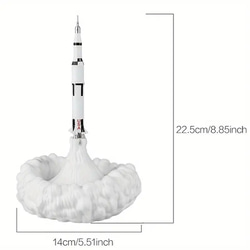 ロケットライト C スペースシャトル USB LED コードレス 宇宙 オブジェ インテリア at-0179 5枚目の画像
