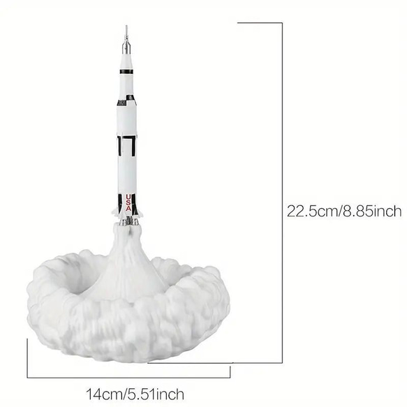 ロケットライト C スペースシャトル USB LED コードレス 宇宙 オブジェ インテリア at-0179 5枚目の画像