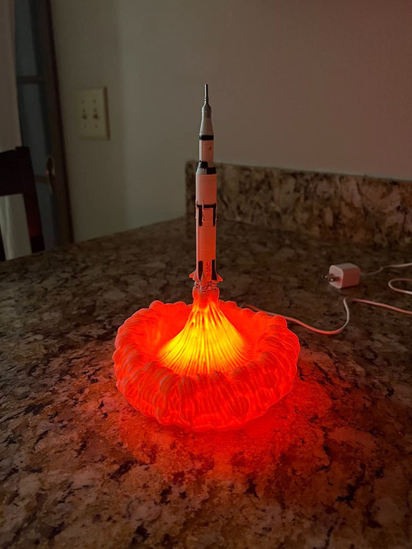 ロケットライト C スペースシャトル USB LED コードレス 宇宙 オブジェ インテリア at-0179 7枚目の画像