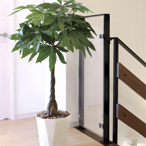 光触媒 人工観葉植物 ウォールグリーン フェイクグリーン パキラ1.25M 