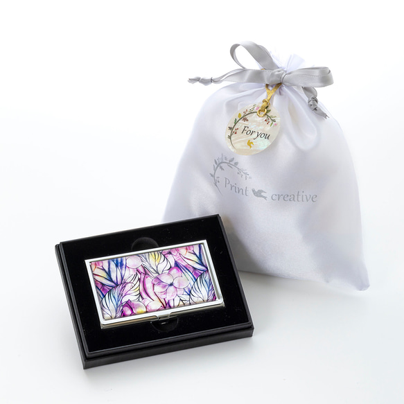 天然貝 名刺カードケース（恋の歌）シェル・螺鈿アート｜ギフト・プレゼントにおすすめ 6枚目の画像