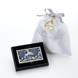 天然貝 名刺カードケース（夜桜）シェル・螺鈿アート｜ギフト・プレゼントにおすすめ 6枚目の画像