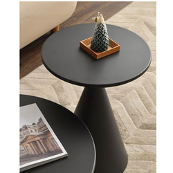サイドテーブル 高さ55cm ブラック ソファ コーナー テーブル シンプル モダン 黒 a-0182 7枚目の画像