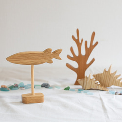 貝殻 オブジェ Ｓサイズ 木製 シェル マリン 浜辺 4枚目の画像