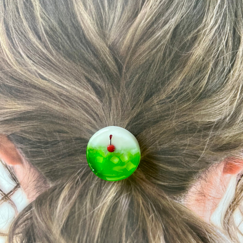 クリームソーダ1 ドーム型ヘアゴム クリームソーダ1 ドーム型ヘアゴム