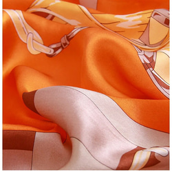 女性用シルクスカーフ100% ギフト ピュアシルク  ピュアシルクラップスカーフ 2枚目の画像