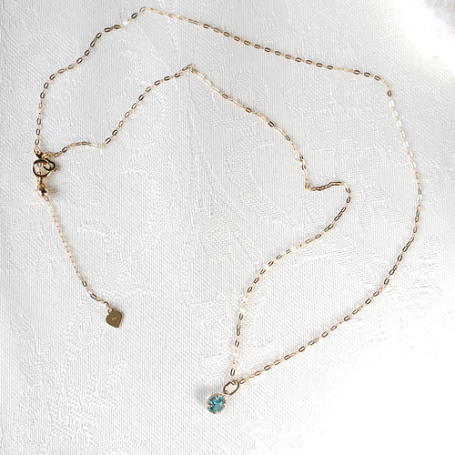 奇跡の輝き?Paradise Blue パライバトルマリン 4mm K18/K10製