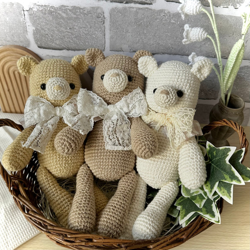 くま あみぐるみ シリーズ ファーストトイ 手作り おもちゃ 誕生日