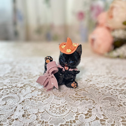 だいちゃん　猫と女の子の陶器置物セット だいちゃん様専用 猫と女の子の陶器置物セット