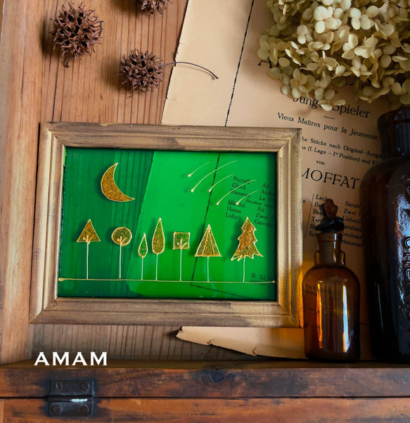 Glass Art AMAM グリーン森林 3枚目の画像