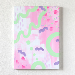 原画M】あそび｜インテリア モダンアート 花 北欧 キャンバスアート