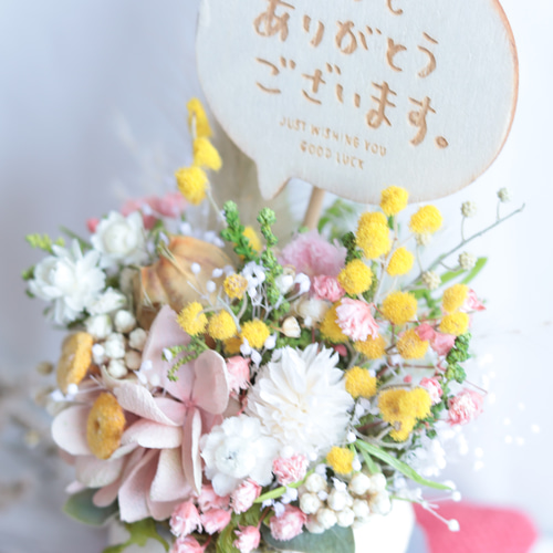選べる木製ピック付】シマエナガさんと春のお散歩“ミモザ