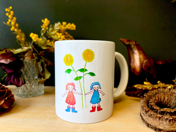 女の子と花 1枚目の画像