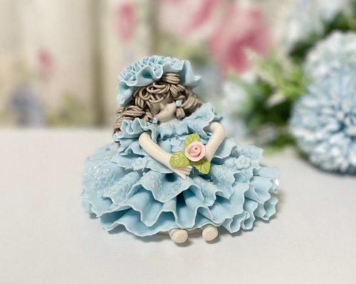 トールペイント作品　フリルプレート No.craft-14128/トールペイント「アンティーク調花柄ウッド