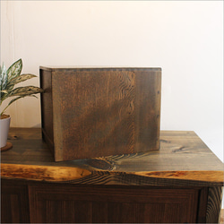小引き出し 木製 アンティーク 3段 小箪笥 薬箱 ミニチェスト 卓上 おしゃれ 和モダン 小物収納 天然木 家具 6枚目の画像