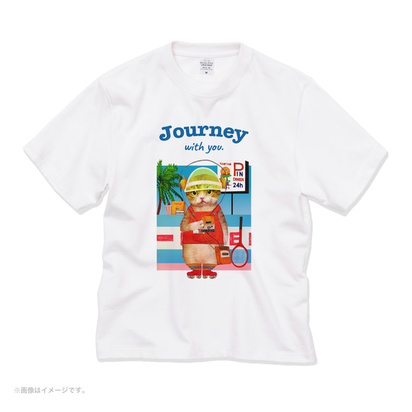 厚みのあるBIGシルエットTシャツ「Journey with you 80s」/送料無料 4枚目の画像