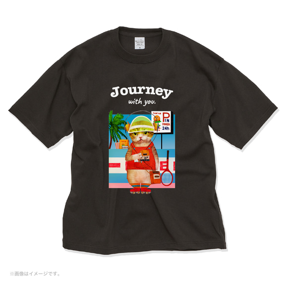 厚みのあるBIGシルエットTシャツ「Journey with you 80s」/送料無料 5枚目の画像